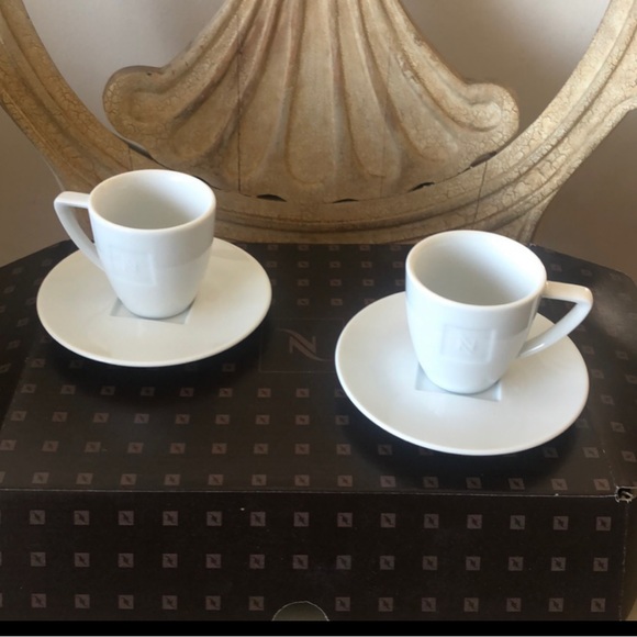 Nespresso Collection ☕️ Limited Edition Classic Range 2-Espresso Cups+2-Saucers - Picture 2 of 3